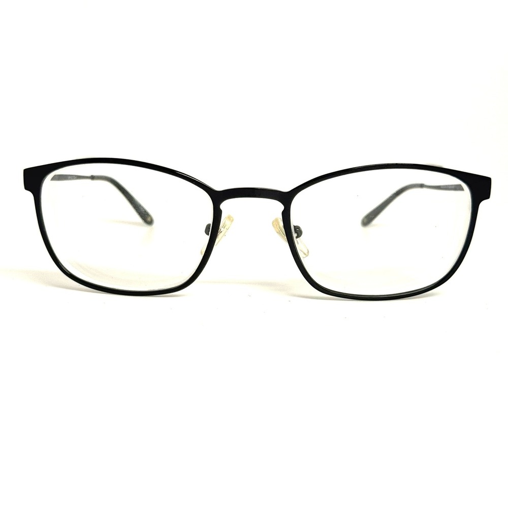 Capri VP132 Black Metal Eyeglass Frames 51-20-145 Rounded Rectangular Eyewear